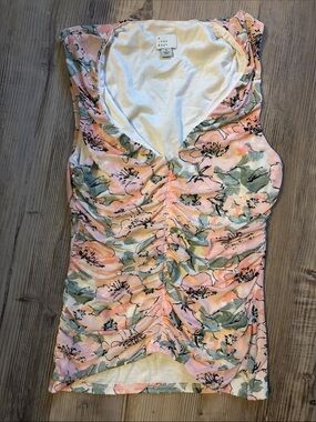 Floral Ruched Tank Top